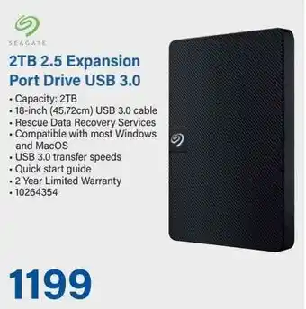 Incredible Connection Seagate 2TB 2.5 Expansion Port Drive USB 3.0 offer