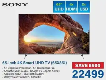 Incredible Connection Sony 65-inch 4K Smart UHD TV - 65X85J offer