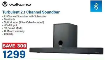 Incredible Connection Volkano Turbulent 2.1 Channel Soundbar offer