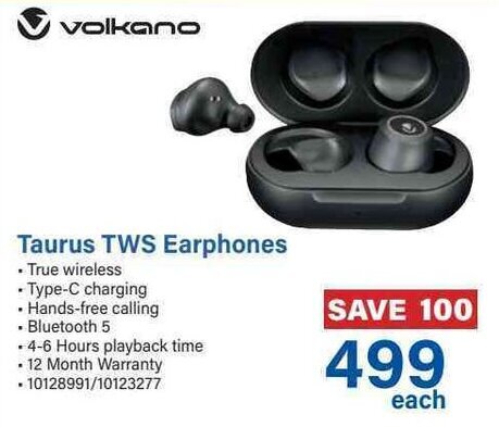 Volkano Taurus TWS Earphones offer at Incredible Connection