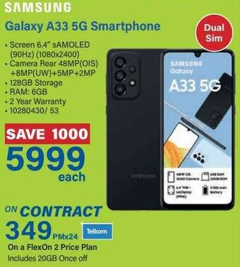 Incredible Connection Samsung Galaxy A33 5G Smartphone offer