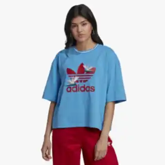 Sportscene Adidas x thebe magugu women's blue cropped top offer