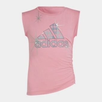 Totalsports Girls adidas dance pink/silver tank offer