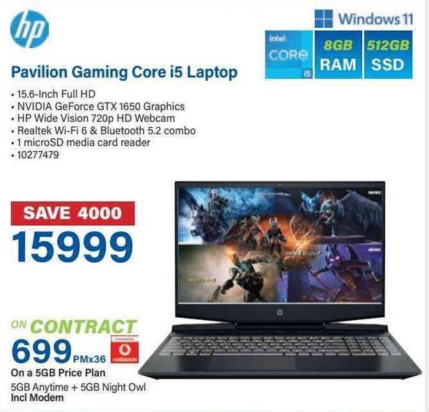 hp Pavilion Gaming Core i5 Laptop offer at Incredible Connection