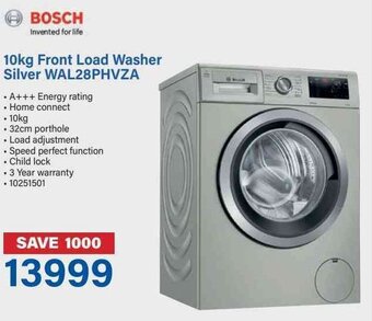 Incredible Connection Bosch 10kg Front Load Washer Silver WAL28PHVZA offer