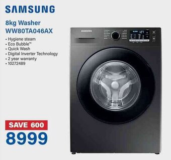 Incredible Connection Samsung 8kg Washer WW80TA046AX offer