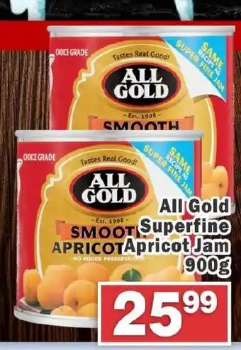 All Gold Superfine Apricot Jam 900g