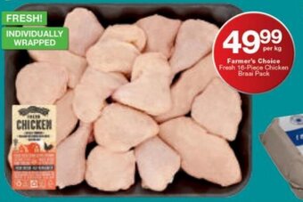Checkers Farmer's Choice Fresh 16-Piece Chicken Braai Pack per kg offer