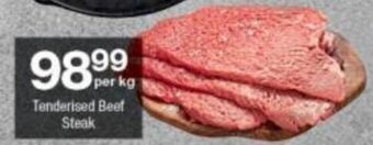 Checkers Tenderised Beef Steak per kg offer