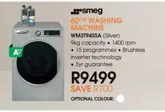 Tafelberg Furnishers Smeg - 60cm Washing Machine - WM3T94SSA offer