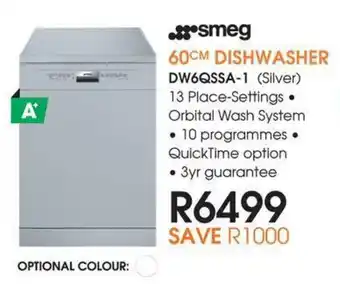 Tafelberg Furnishers Smeg - 60cm Dishwasher - DW6QSSA-1 offer