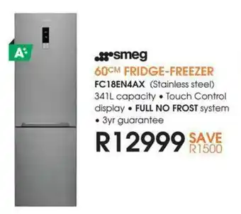 Tafelberg Furnishers Smeg - 60cm Fridge-Freezer - FC18EN4AX offer