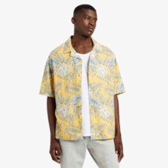 Mkm grey floral mustardl linen blend shirt