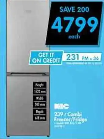 Makro K-I-C 239L Combi Freezer / Fridge offer
