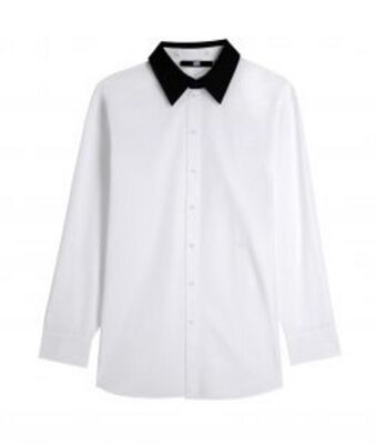 Europa Art Group Cara loves karl detachable collar shirt – white/black offer