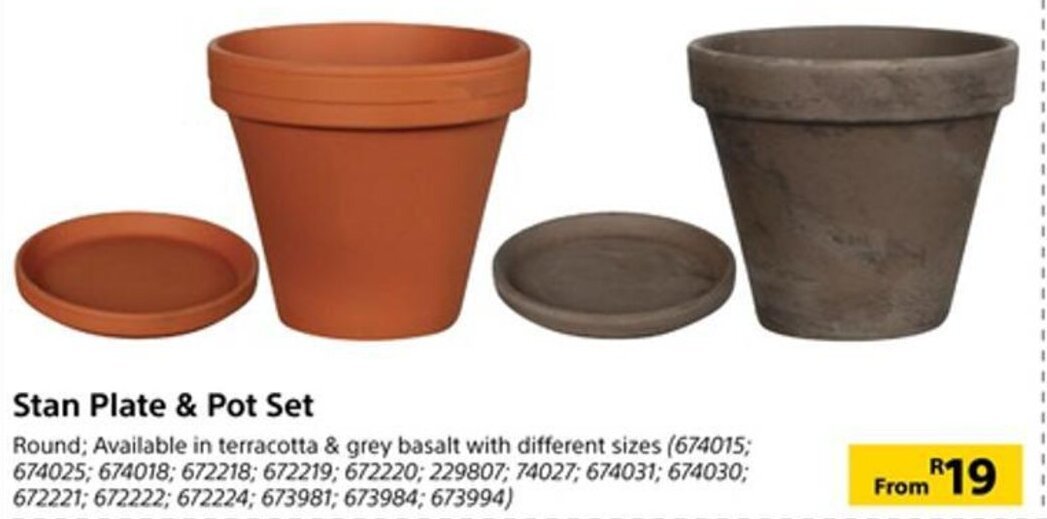 Stan Plate & Pot Set offer at Builders Warehouse