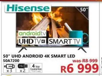 Tafelberg Furnishers Hisense - 50" UHD Android 4K Smart LED - 50A7200 offer