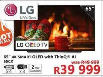 Tafelberg Furnishers LG - 65" 4K Smart OLED with ThinQ AI 65CX offer