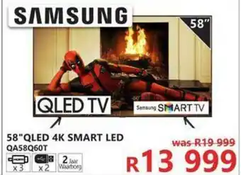 Tafelberg Furnishers Samsung - 58" QLED 4K Smart LED - QA58Q60T offer