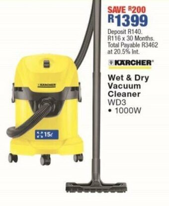 OK Furniture KARCHER - Wet & Dry Vacuum Cleaner - WD3 offer