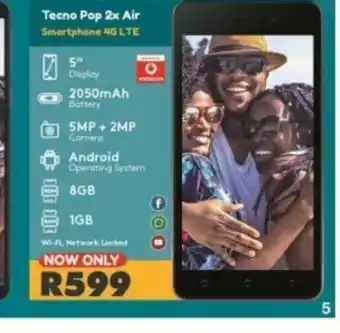 OK Furniture Tecno Pop 2x Air Smartphone 4G LTE offer