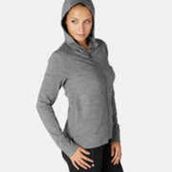 Decathlon Women's zip-up fitness hoodie 500 - grey offer