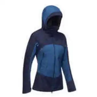 Decathlon Women's waterproof mountain trekking jacket - mt500 blue offer