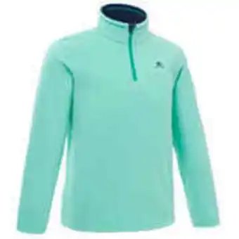 Decathlon Kids’ hiking fleece - mh100 aged 7-15 - turquoise offer
