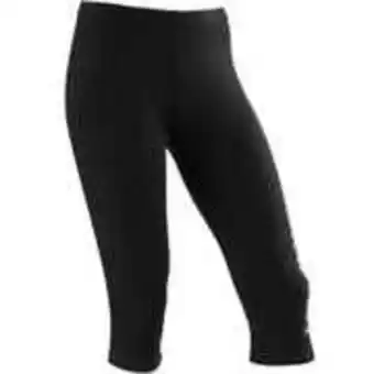 Decathlon Girls' basic cropped leggings - black/print offer