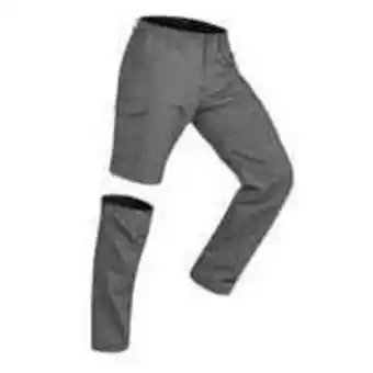 Decathlon Men's mountain trekking modular trousers - trek100 - dark grey offer