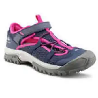 Decathlon Kids' walking sandals - blue/pink - jr size 10 to 6 offer