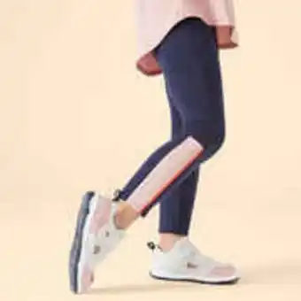 Decathlon Kids' adjustable breathable leggings 500 - navy blue offer