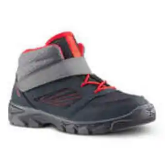 Decathlon Kids’ hiking shoes with rip-tab mh100 mid from jr size 7 to adult size 2 dark gr offer