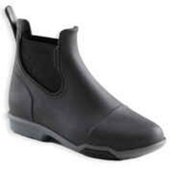 Decathlon Kids' horse riding boots 100 - black/grey offer
