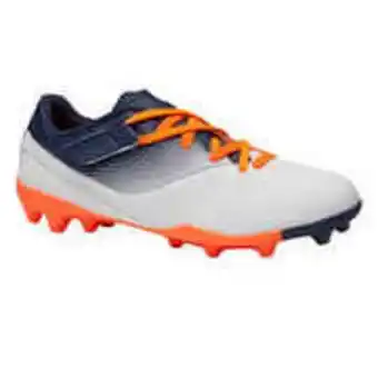 Decathlon Agility 500 mg kids' rip-tab football boots - grey/navy blue offer