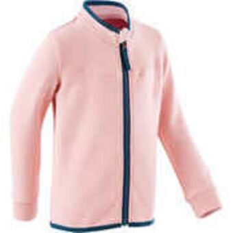 Decathlon Girls' and boys' baby gym jacket 500 - powder pink offer