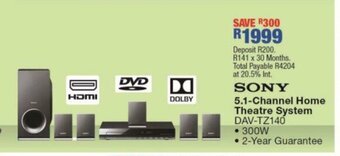 OK Furniture Sony - 5.1-Channel Home Theatre System - DAV-TZ140 offer