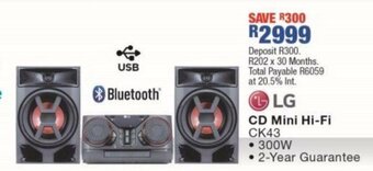 OK Furniture LG - CD Mini Hi-Fi -CK43 offer
