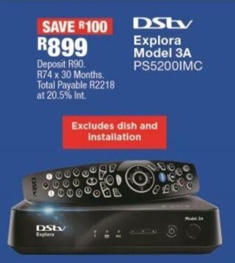 OK Furniture DSTV - Explora Model 3A - PS5200IMC offer