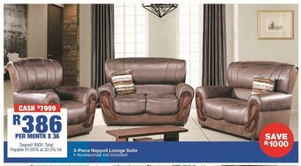 OK Furniture 3-piece Nappoli Lounge Suite offer
