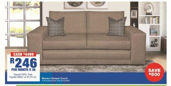 OK Furniture Monaco Sleeper Couch offer