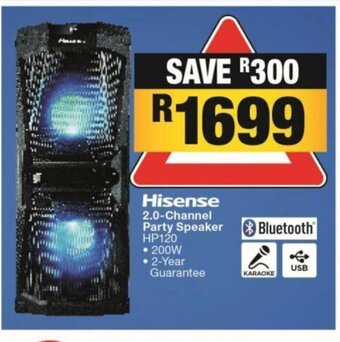 OK Furniture Hisense - 2.0-Channel Party Speaker - HP120 offer