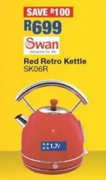 OK Furniture Swan - Red Retro Kettle - SK06R offer