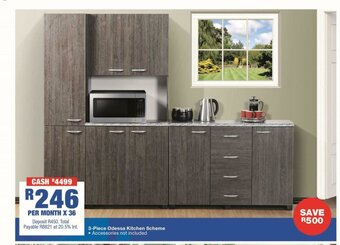 OK Furniture 3-Piece Odessa Kitchen Scheme offer