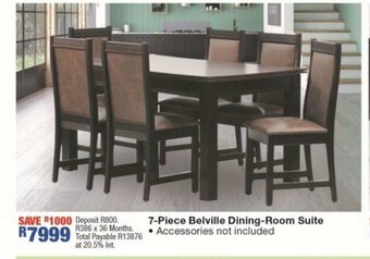 OK Furniture 7-Piece Belville Dining-Room Suite offer