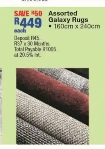 OK Furniture Assorted Galaxy Rugs 160cm x 240cm offer