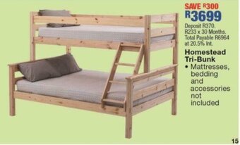 OK Furniture Homestead Tri-Bunk offer