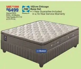 OK Furniture Sealy 152cm Chicago Base Set offer