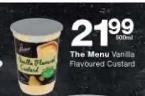 Checkers The Menu Vanilla Flavoured Custard 500ml offer