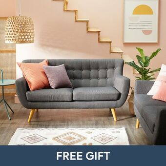 Loft linen 3 seater with scatters
